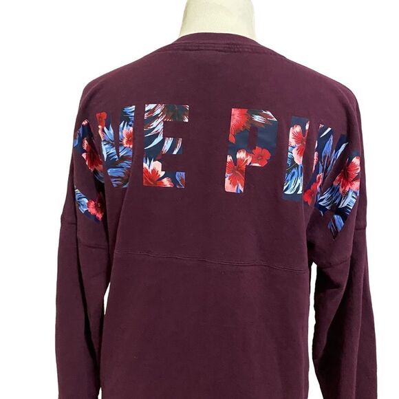 PINK Victoria Secret Campus Jersey Crew Neck Shirt - Picture 4 of 6